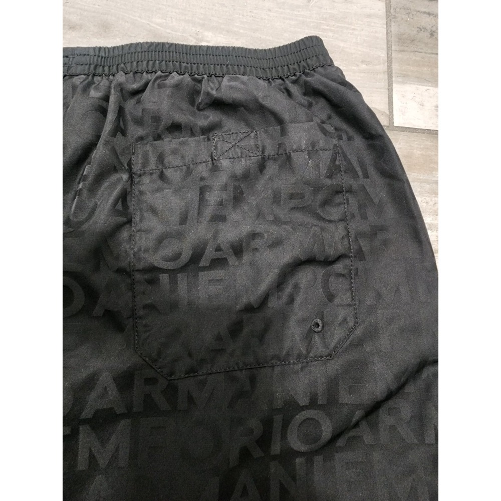 Emporio Armani Logo Print Mens Shorts Size 48 Beach Swim Trunks Drawstrings - Picture 5 of 12
